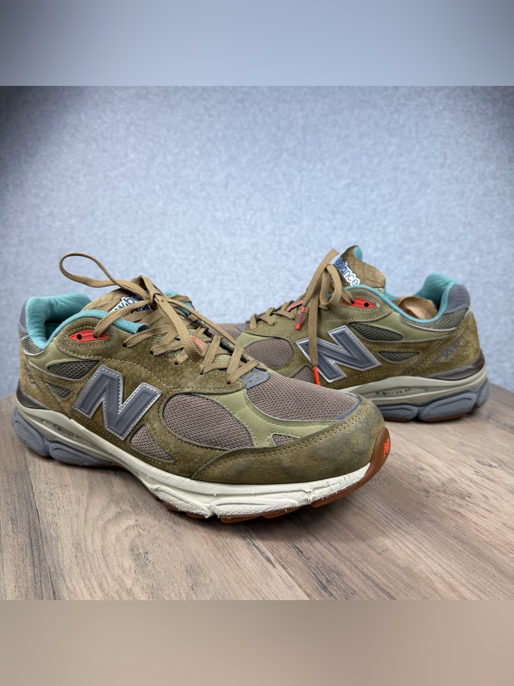 New Balance x Bodega 990v3 Made in USA Suede Green/Gray Sneaker M990BD3 Size 11